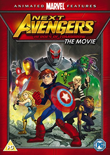 DVD cover art for Next Avengers: Heroes of Tomorrow featuring a group of young superheroes.