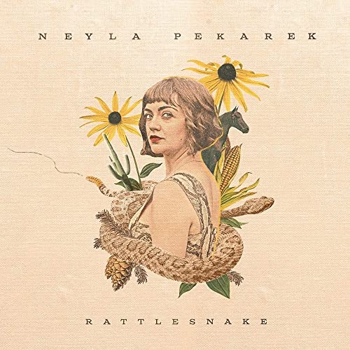 CD cover: Neyla Pekarek portrait with flowers, snake, and corn.