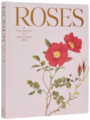 Book cover titled Roses in the Garden featuring a botanical illustration of red roses.