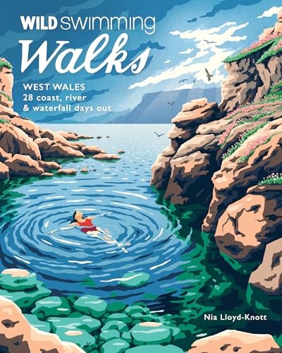 Book cover illustration of a person floating in a coastal pool between rocky cliffs.