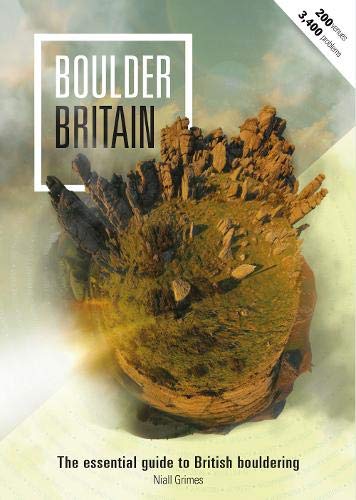 Book cover titled Boulder Britain featuring a panoramic view of a rocky landscape.