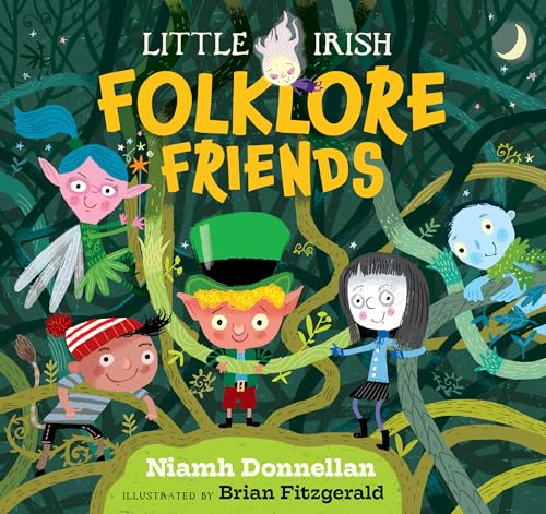Book cover with colorful illustrations of Irish folklore characters.