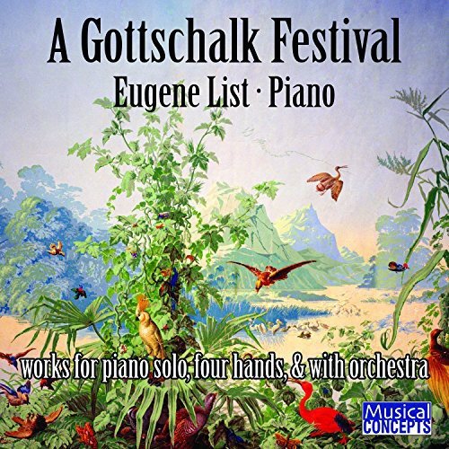 CD cover for a Gottschalk Festival piano music recording, with birds and foliage.