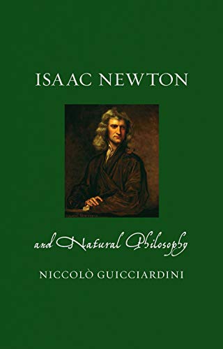 Book cover featuring a portrait of Isaac Newton, dark green background.