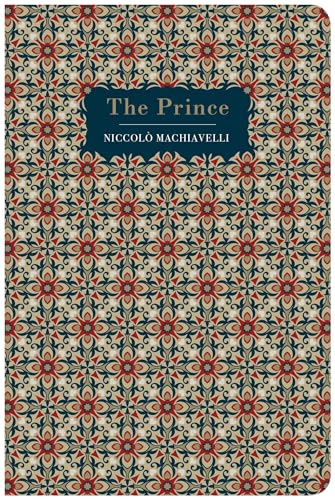Book cover of The Prince by Niccolò Machiavelli with an intricate red and blue pattern.