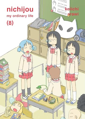 Manga cover featuring four schoolgirls in uniforms standing in a classroom with desks.