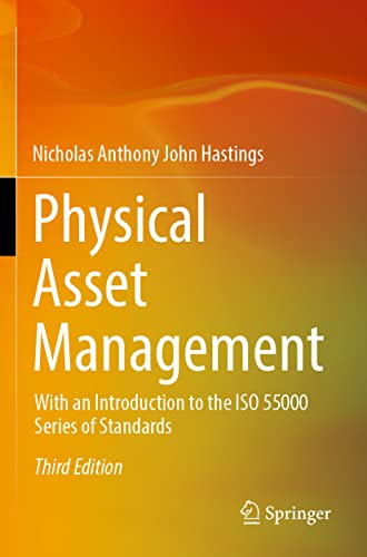 Book cover: "Physical Asset Management" third edition, orange and yellow gradient.