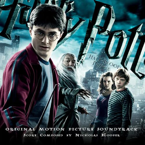 Harry Potter and the Half-Blood Prince soundtrack album cover with characters.