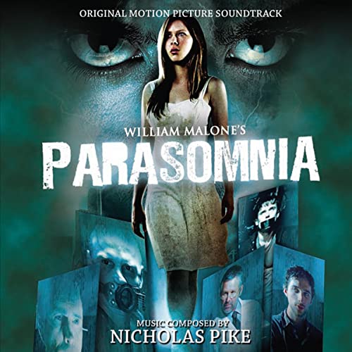 CD cover for "Parasomnia" soundtrack, featuring a woman and ghostly figures.