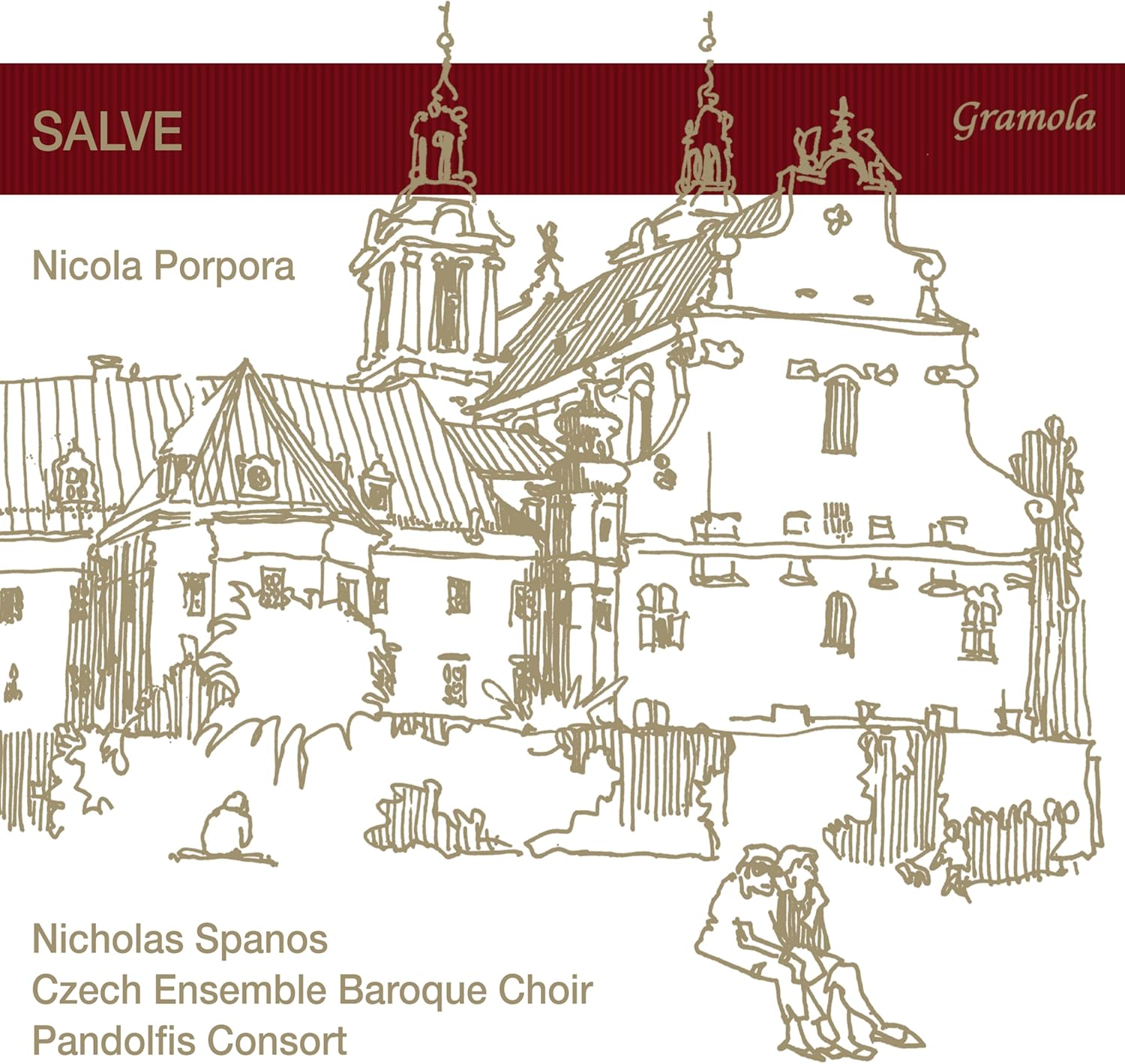 CD cover: sketched baroque buildings, text “Salve”, and musicians.