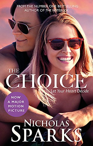 Book cover: couple wearing sunglasses smiling, title "The Choice" by Nicholas Sparks.