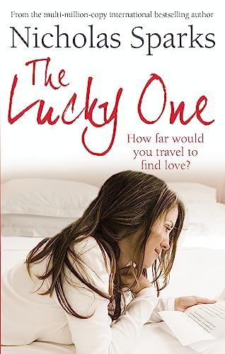 Book cover: "The Lucky One" with a woman lying in bed reading.