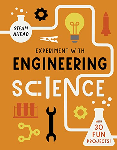 Book cover with engineering icons, text “Experiment with Engineering Science”.