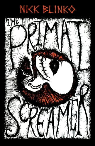 Book cover: "The Primal Screamer" with a sketched, screaming face.
