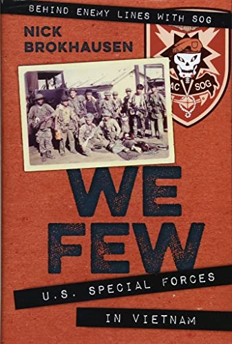 Book cover with a photo of soldiers, a skull emblem, and title We Few.