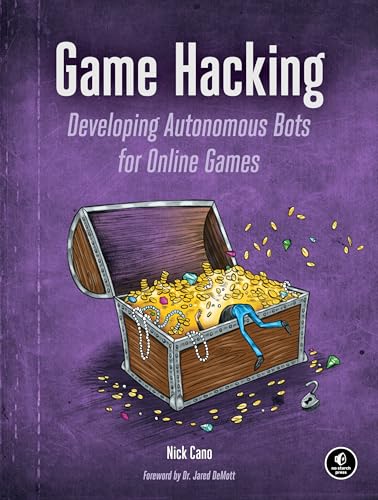 Book cover for “Game Hacking” depicting a treasure chest overflowing with gold.