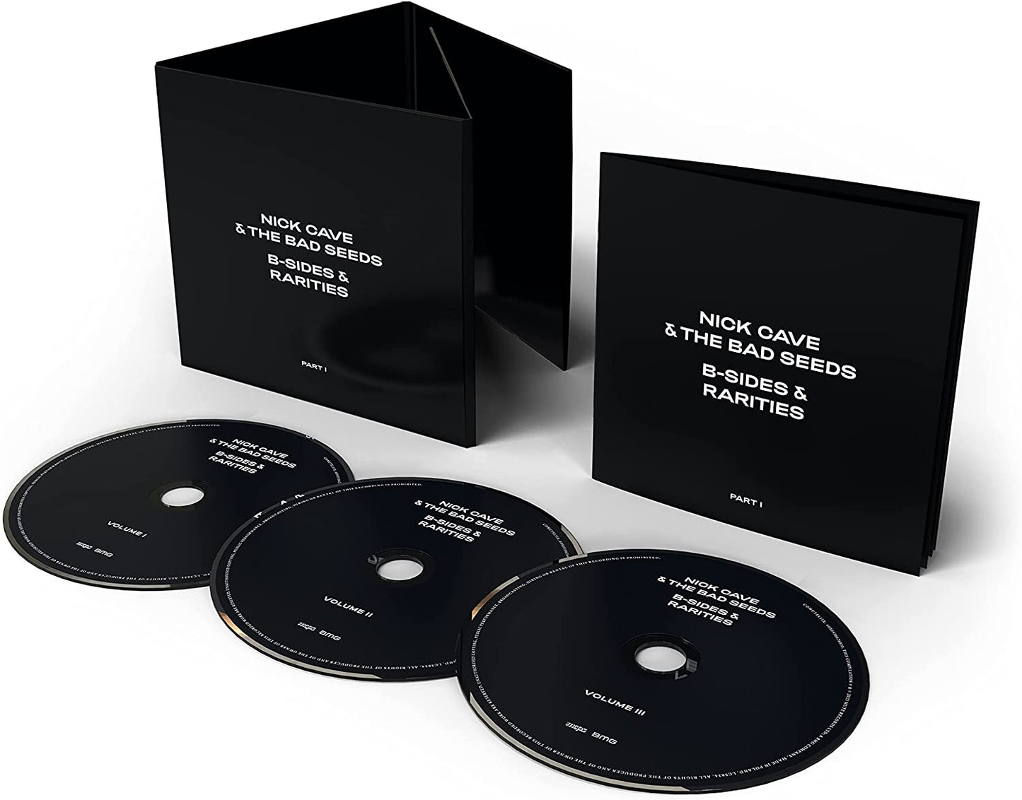 Black Nick Cave & The Bad Seeds B-Sides & Rarities box set with three CDs.