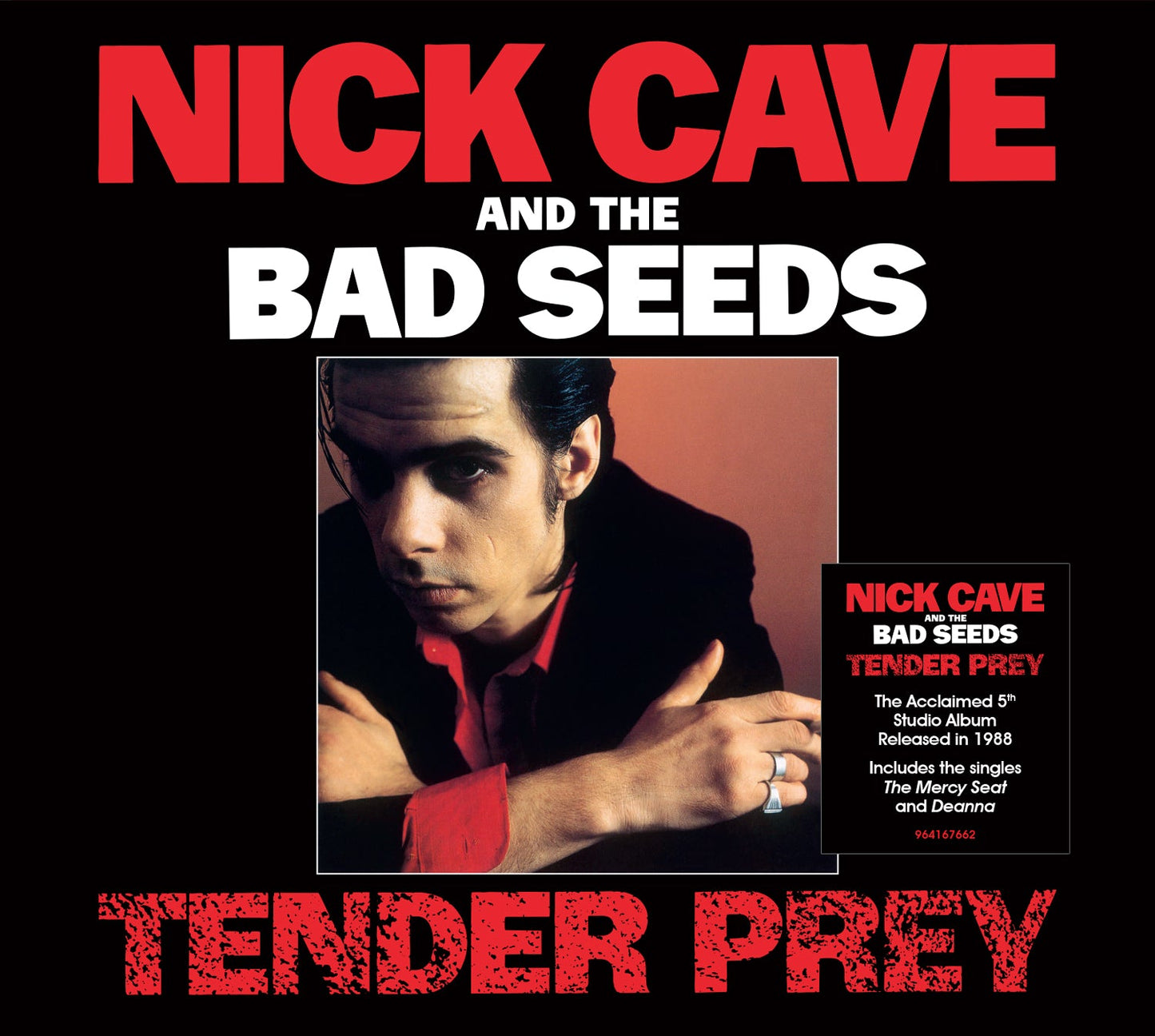 Album cover for Nick Cave & The Bad Seeds’ “Tender Prey” with a portrait.