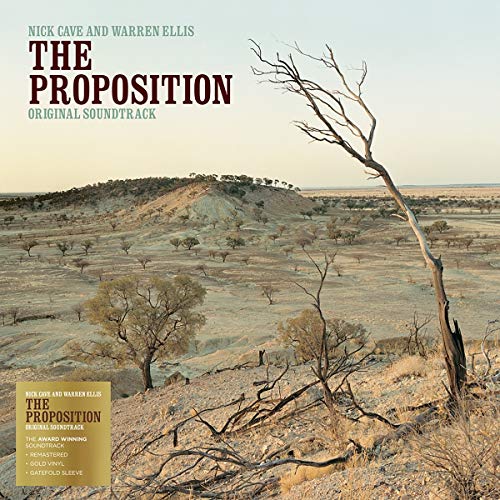 "Album cover with desert landscape, bare trees, and title 'The Proposition Original Soundtrack'."