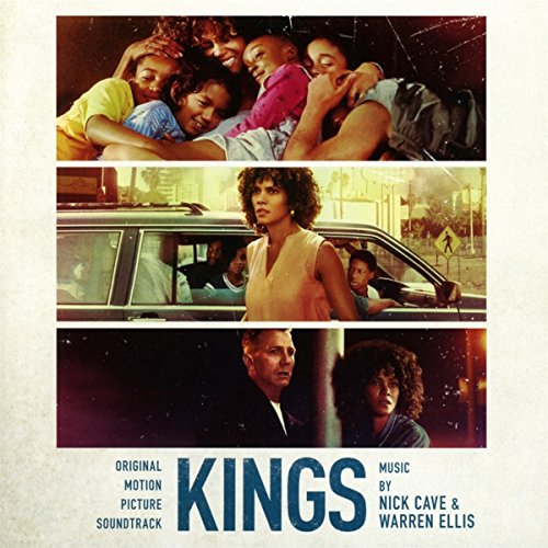 "Kings" soundtrack cover featuring three stacked images of people and a woman.