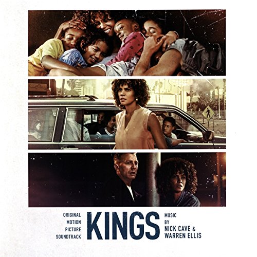 "Kings" soundtrack vinyl cover featuring three film stills and artist names.