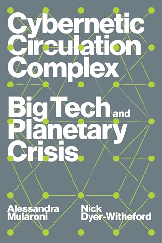 Book cover with white text on dark gray, network graphic background.