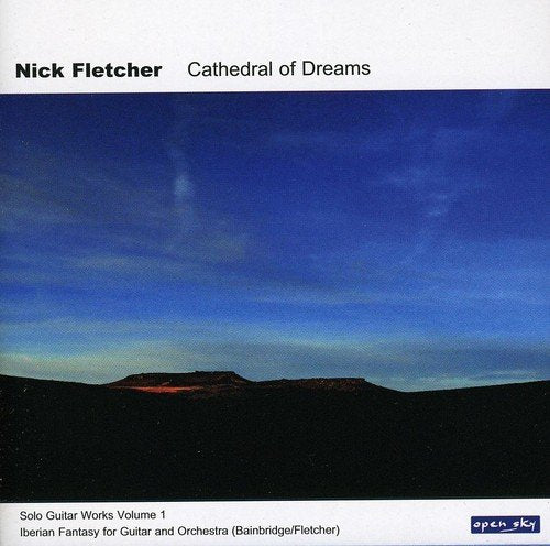 "CD cover featuring a dark landscape with a blue sky and a white streak."