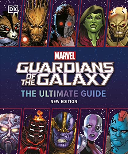 Book cover featuring Marvel’s Guardians of the Galaxy characters in illustrated panels.