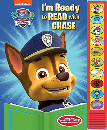 I'm Ready to Read" book cover featuring Chase from PAW Patrol.