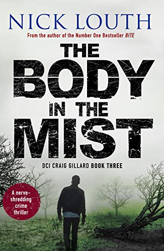 Book cover: misty landscape with a lone figure, bold title "The Body in the Mist".