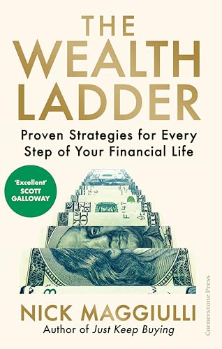 Book cover: "The Wealth Ladder" with a ladder made of money.