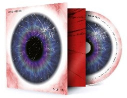CD case and disc with an image of a realistic, cracked blue eye.