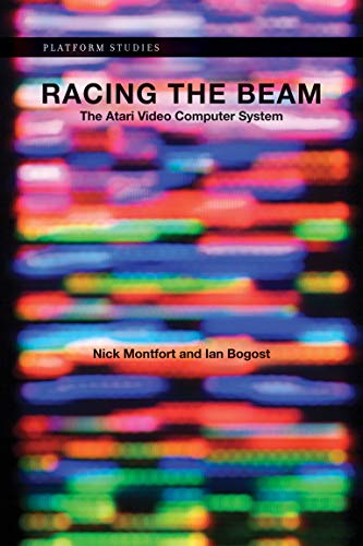Book cover for “Racing the Beam” with colorful, blurred pixel graphics.