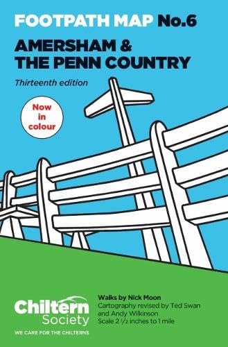 Chiltern Society Footpath Map No. 6 cover featuring a wooden fence illustration.