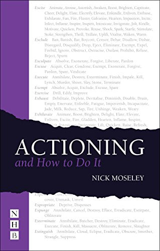 Book cover: "Actioning - and How to Do It" by Nick Moseley, dark purple.
