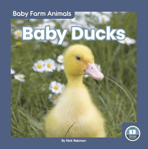Book cover featuring a close-up of a fluffy yellow baby duckling in grass.