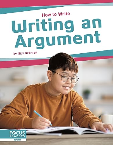 Book cover: "Writing an Argument" with a student studying.