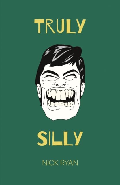 Book cover with cartoon face making a silly, exaggerated expression.