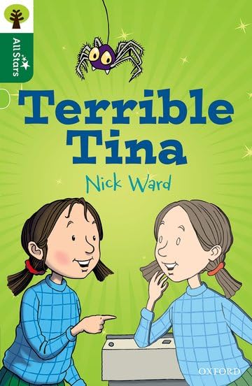 Book cover: "Terrible Tina" with girls and a spider illustration.