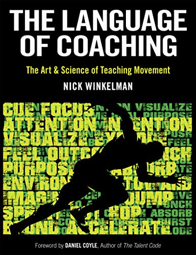 Book cover with silhouetted athlete amidst text and green background.