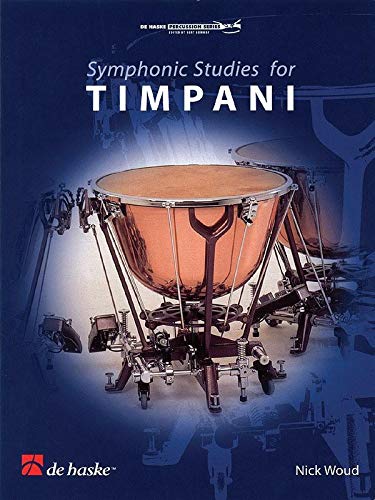 Sheet music cover featuring copper timpani drums with stands and hardware.