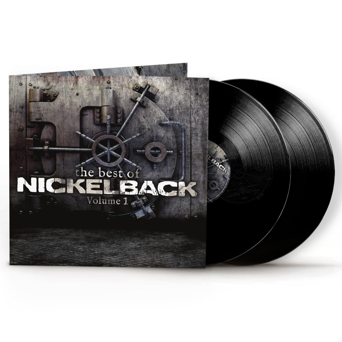 Nickelback's "The Best Of Vol. 1" vinyl record and album cover.