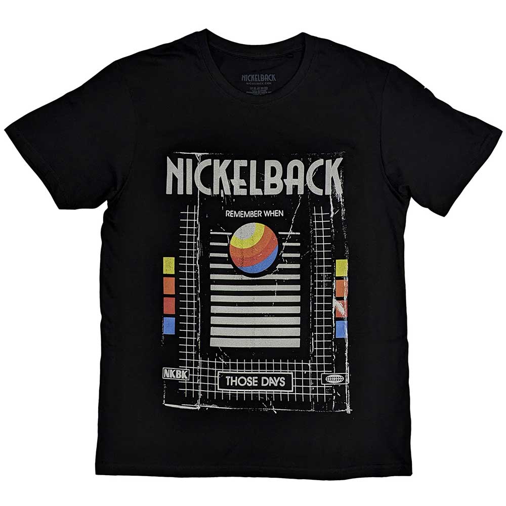 Nickelback band T-shirt, small size, featuring "Those Days VHS" artwork.