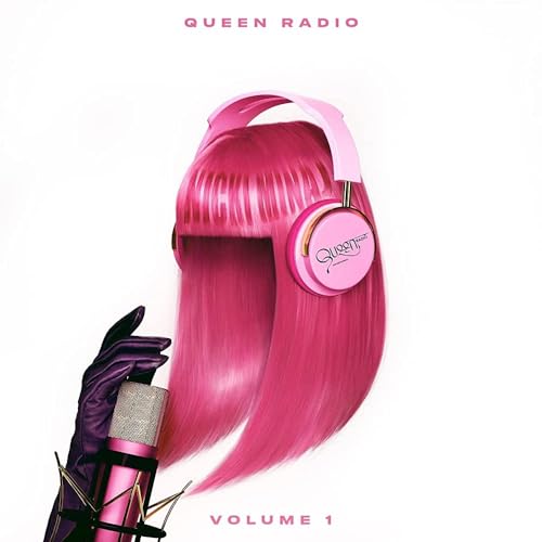 Nicki Minaj’s “Queen Radio: Volume 1” vinyl cover with pink wig and headphones.
