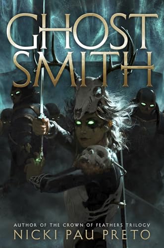 Book cover: "Ghostsmith" featuring a skull-faced woman and shadowy figures.