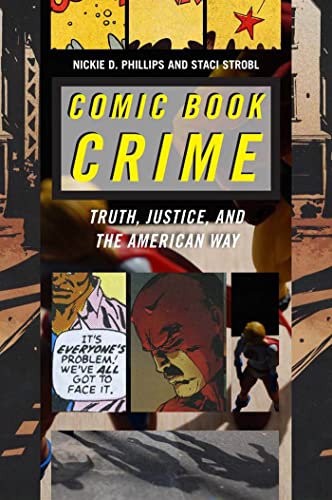 Book cover for "Comic Book Crime: Truth" featuring comic panels and text.