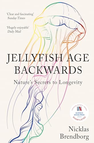 Book cover with a colorful line drawing of a jellyfish.