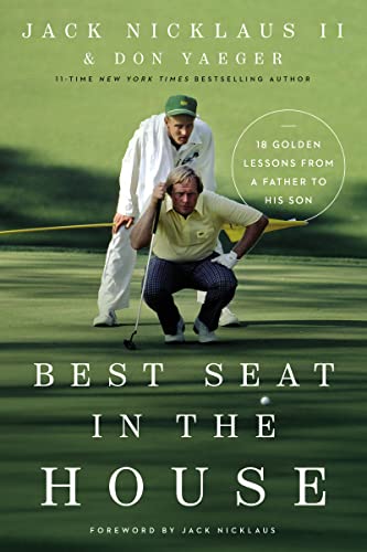 Book cover: two golfers on a green course, title “Best Seat in the House.”
