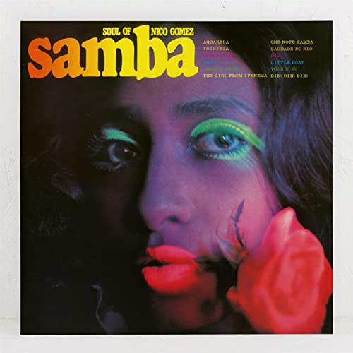 Album cover for Nico Gomez’s “Soul of Samba” featuring a close-up portrait.
