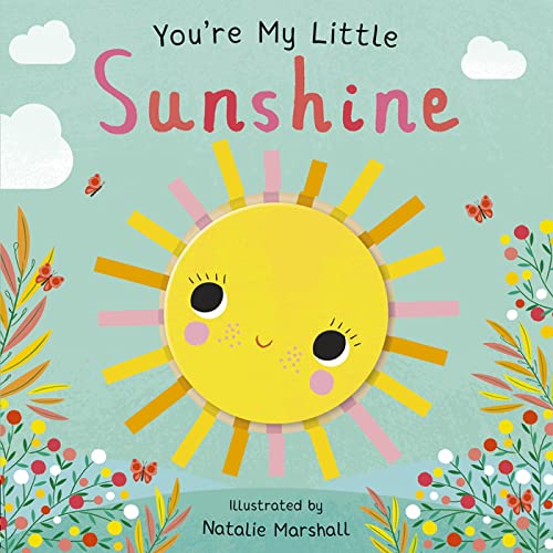 Book cover featuring a smiling yellow sun character surrounded by clouds, butterflies, and flowers.
